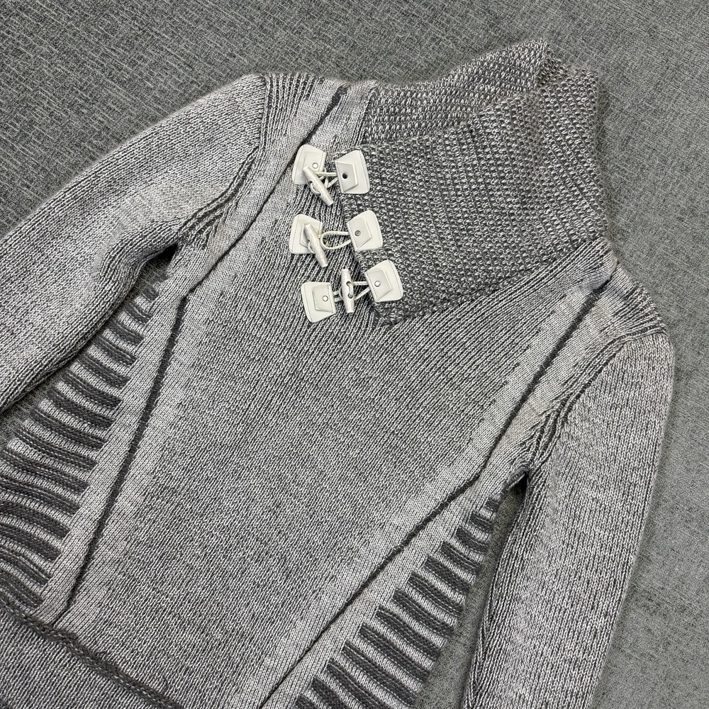 Decaprio USA Sweater Mens 2XL Gray Knit‎ Toggle High Collar Made In Turkey